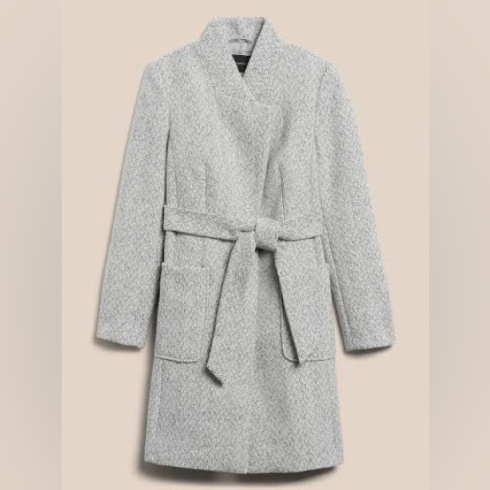 Banana Republic Herringbone Tie-waist Coat